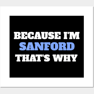 Because I'm Sanford That's Why Posters and Art